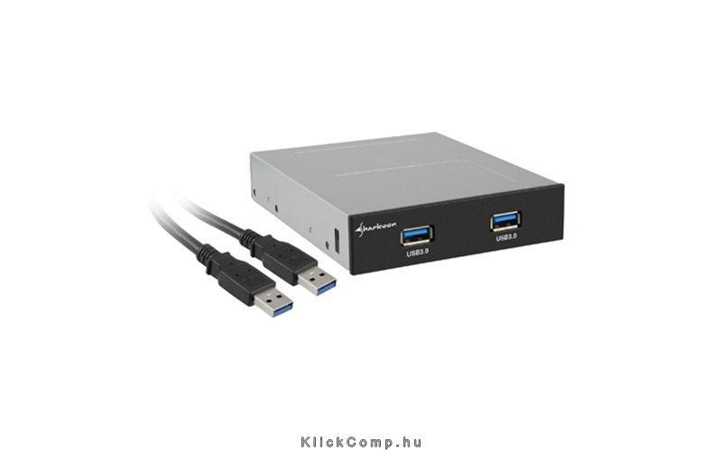 Eladó Már csak volt!!! Sharkoon USB3.0 Hub Beépíthető - Frontpanel A (3,5" helyre építhető; 2port; USB3 - olcsó, Új Eladó Már csak volt!!! - Miskolc ( Borsod-Abaúj-Zemplén ) fotó