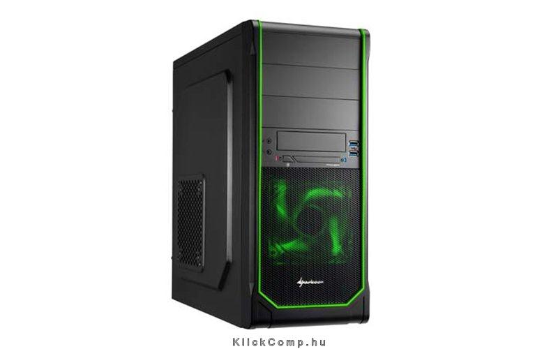 Eladó Már csak volt!!! Számítógépház ATX mATX 2xUSB3.0 I O SHARKOON VS3-V Green fekete zöld betét Plus - olcsó, Új Eladó Már csak volt!!! - Miskolc ( Borsod-Abaúj-Zemplén ) fotó