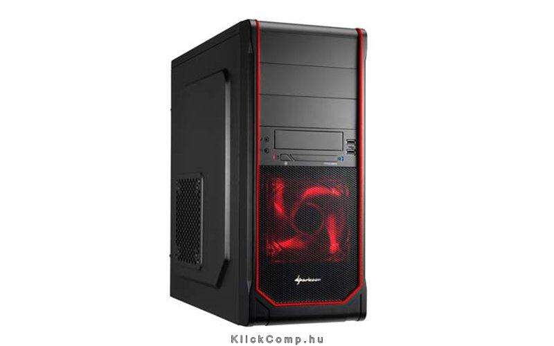 Eladó Már csak volt!!! Sharkoon Számítógépház - VS3-S Red (fekete; Vörös betét Plus 1x120mm vörös venti - olcsó, Új Eladó Már csak volt!!! - Miskolc ( Borsod-Abaúj-Zemplén ) fotó