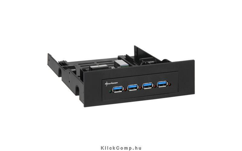 Eladó Már csak volt!!! Sharkoon USB3.0 Hub V2 Beépíthető (3,5" és 5,25" helyre építhető; 4port; USB3.0; - olcsó, Új Eladó Már csak volt!!! - Miskolc ( Borsod-Abaúj-Zemplén ) fotó