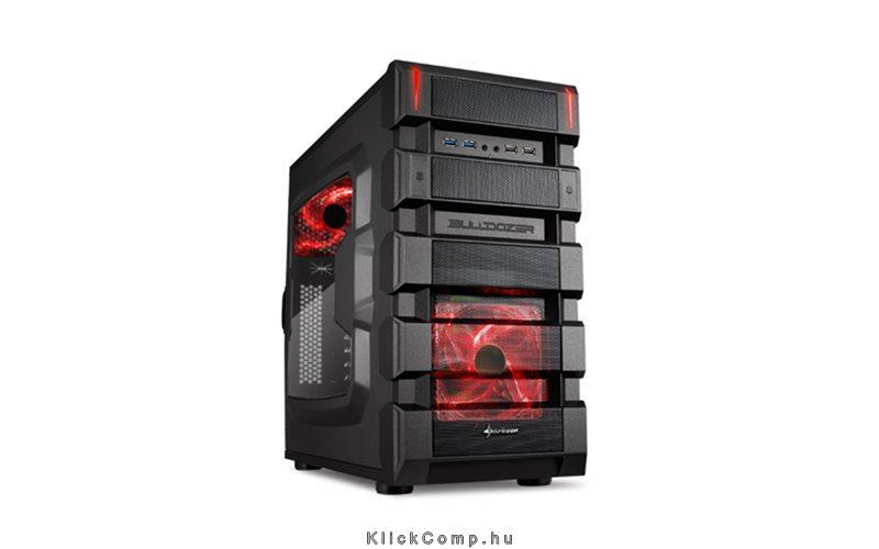 Eladó Már csak volt!!! Sharkoon Számítógépház - BD28 "Bulldozer" (fekete; vörös belső; mATX; 2xUSB3.0; - olcsó, Új Eladó Már csak volt!!! - Miskolc ( Borsod-Abaúj-Zemplén ) fotó