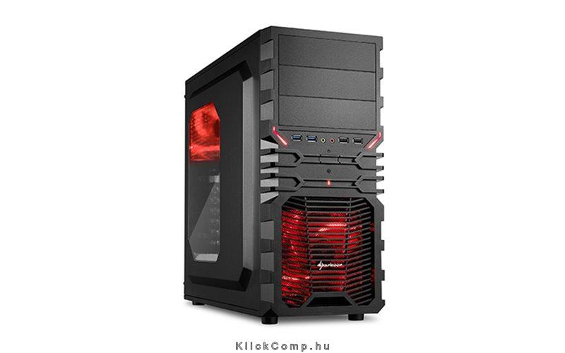 Eladó Már csak volt!!! Számítógépház ATX mATX mITX 2x120mm LED 2xUSB3.0 I O SHARKOON VG4-W Red fekete v - olcsó, Új Eladó Már csak volt!!! - Miskolc ( Borsod-Abaúj-Zemplén ) fotó