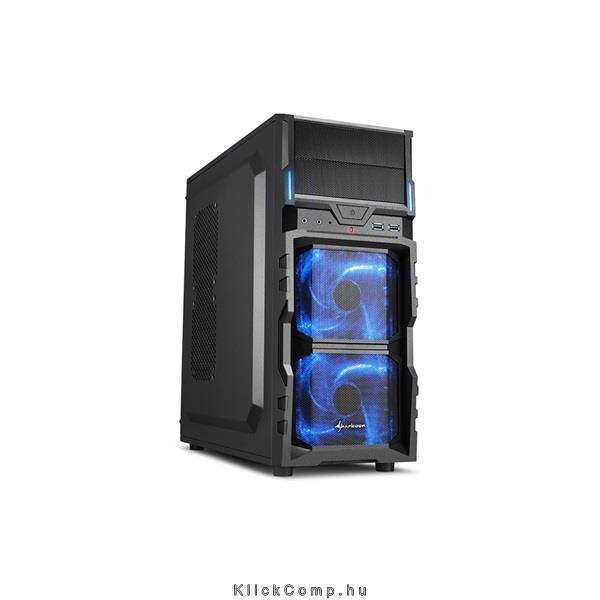 Eladó Már csak volt!!! Számítógépház ATX mATX alsó táp 1x120mm Sharkoon VG5-V - olcsó, Új Eladó Már csak volt!!! - Miskolc ( Borsod-Abaúj-Zemplén ) fotó