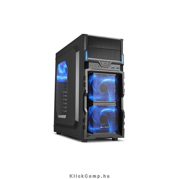 Eladó Már csak volt!!! Számítógépház ATX mATX alsó táp 1x120mm Sharkoon VG5-W - olcsó, Új Eladó Már csak volt!!! - Miskolc ( Borsod-Abaúj-Zemplén ) fotó