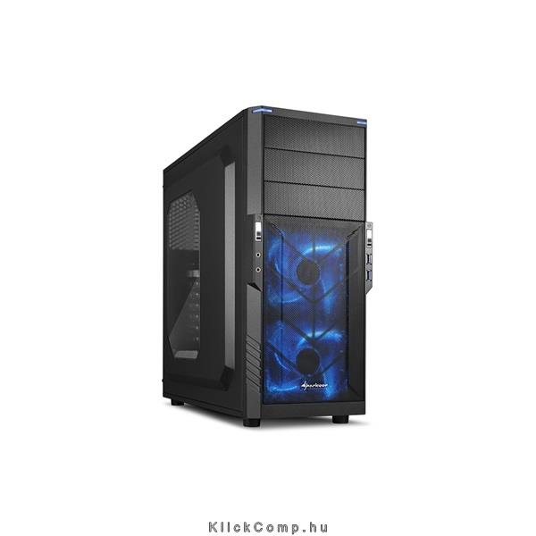 Eladó Már csak volt!!! Számítógépház ATX mATX alsó táp 2x120mm Sharkoon T3-W - olcsó, Új Eladó Már csak volt!!! - Miskolc ( Borsod-Abaúj-Zemplén ) fotó