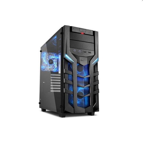 Eladó Már csak volt!!! Számítógépház ATX mATX mITX alsó táp fekete-kék üveg ablakos Sharkoon DG7000-G - olcsó, Új Eladó Már csak volt!!! - Miskolc ( Borsod-Abaúj-Zemplén ) fotó