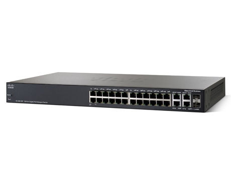 Eladó Már csak volt!!! Cisco SG300-28P 26 LAN 10 100 1000Mbps, 2 miniGBIC menedzselhető rack switch - olcsó, Új Eladó Már csak volt!!! - Miskolc ( Borsod-Abaúj-Zemplén ) fotó
