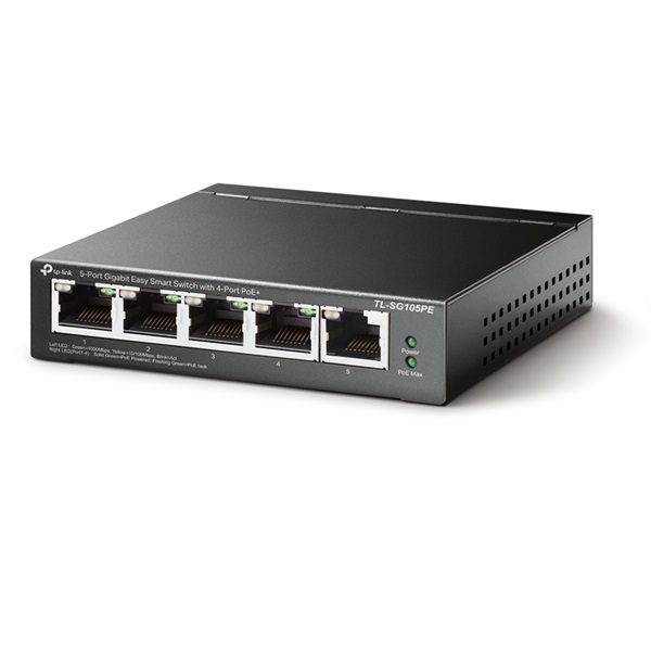 Eladó 5 Port Switch TP-LINK TL-SG105PE 5-Port Gigabit EasySmart Switch with 4-Port PoE - olcsó, Új Eladó - Miskolc ( Borsod-Abaúj-Zemplén ) fotó