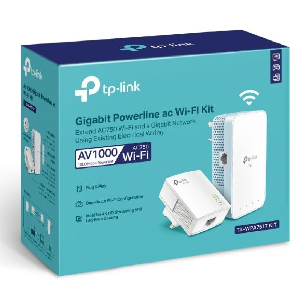 Eladó WiFi Powerline ac Wi-Fi Kit TP-LINK TL-WPA7517-KIT AV1000 Gigabit - olcsó, Új Eladó - Miskolc ( Borsod-Abaúj-Zemplén ) fotó