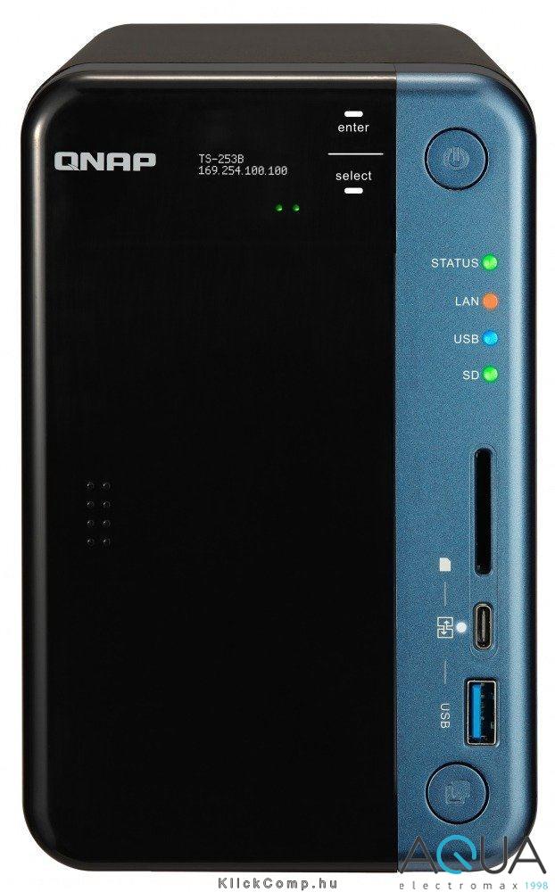 Eladó Már csak volt!!! NAS 2 HDD hely SATA Cel QC 4GB 2x RJ-45 5x USB3.0 2xHDMI QNAP TS-253B-4G - olcsó, Új Eladó Már csak volt!!! - Miskolc ( Borsod-Abaúj-Zemplén ) fotó