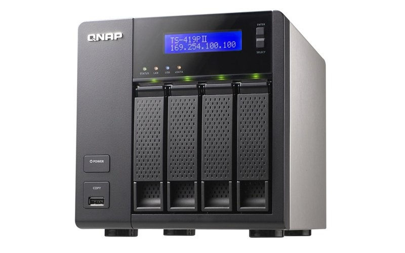 Eladó Már csak volt!!! QNAP TS-419P II (NAS, 4 HDD hely, Olvasás: 109MB s, Írás: 75MB s, SATA, 2x RJ-45 - olcsó, Új Eladó Már csak volt!!! - Miskolc ( Borsod-Abaúj-Zemplén ) fotó