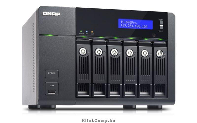 Eladó Már csak volt!!! QNAP TS-670 Pro (NAS, 6 HDD hely, CPU: Dual Core 3,3GHz, RAM: 2GB, SATA, 2xRJ-45 - olcsó, Új Eladó Már csak volt!!! - Miskolc ( Borsod-Abaúj-Zemplén ) fotó