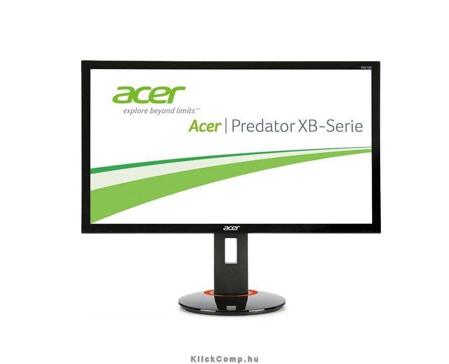 Eladó Már csak volt!!! Monitor 27" LED DVI HDMI 3D 144Hz-es Acer Predator XB270Hbmjdprz - olcsó, Új Eladó Már csak volt!!! - Miskolc ( Borsod-Abaúj-Zemplén ) fotó