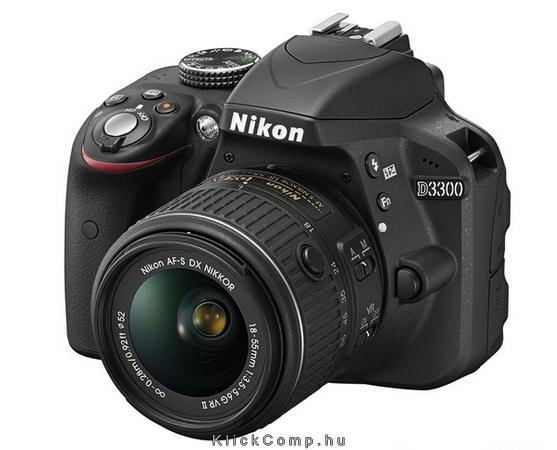 Eladó Már csak volt!!! Nikon D3300 Plus 18–55VR II fekete digitális tükörreflexes fényképezőgép kit - olcsó, Új Eladó Már csak volt!!! - Miskolc ( Borsod-Abaúj-Zemplén ) fotó