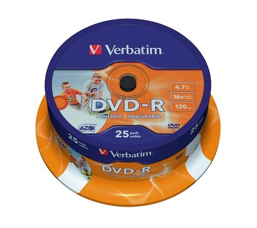 Eladó Már csak volt!!! DVD-R lemez, nyomtatható, matt, ID, 4,7GB, 16x, hengeren, VERBATIM - olcsó, Új Eladó Már csak volt!!! - Miskolc ( Borsod-Abaúj-Zemplén ) fotó