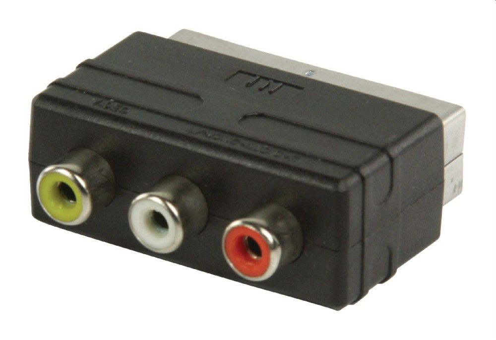 Eladó SCART - RCA bemenet adapter, SCART apa - 3x RCA anya, fekete - olcsó, Új Eladó - Miskolc ( Borsod-Abaúj-Zemplén ) fotó