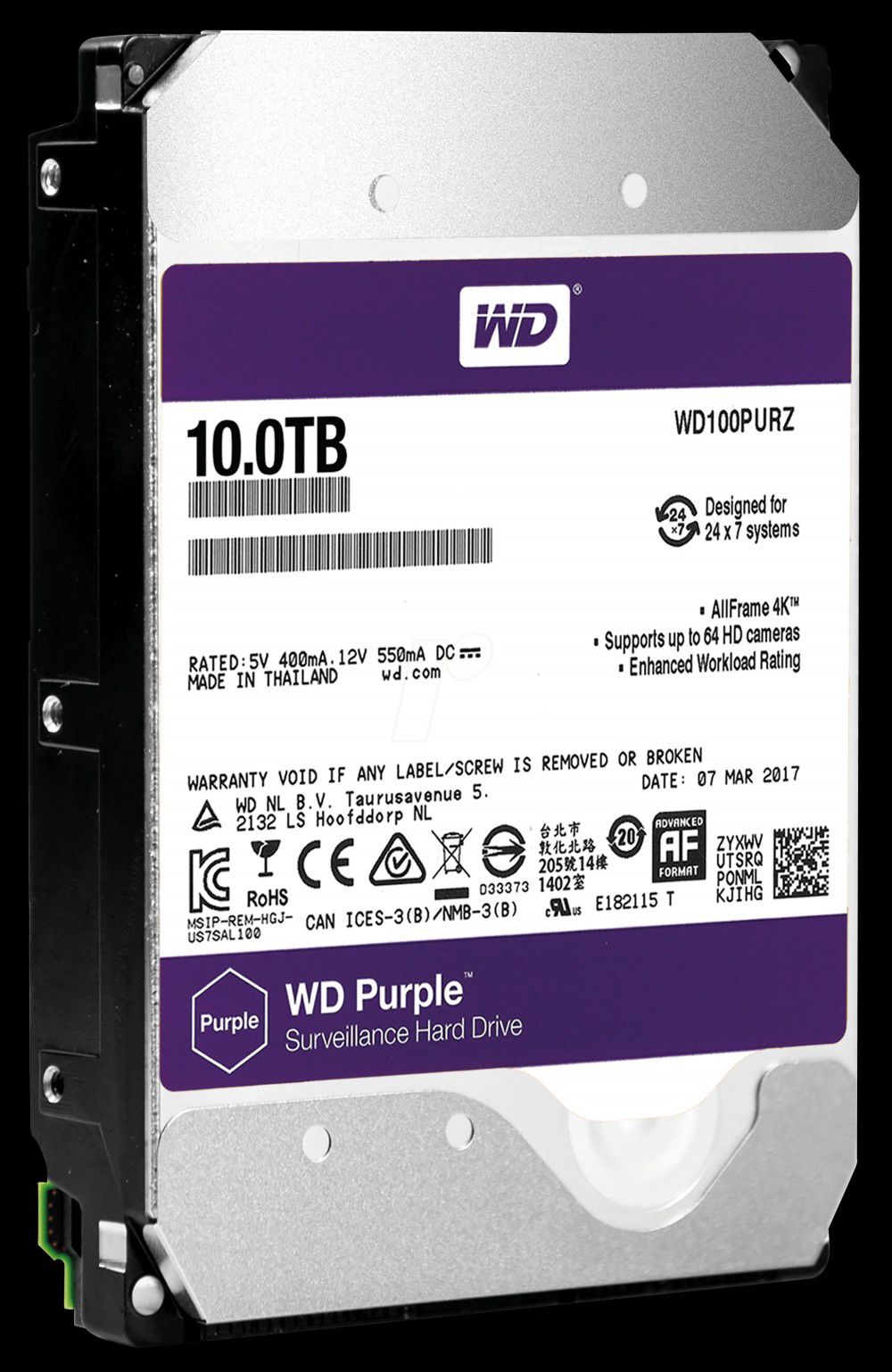 Eladó Már csak volt!!! 10TB 3,5" HDD SATA3 WD Purple - olcsó, Új Eladó Már csak volt!!! - Miskolc ( Borsod-Abaúj-Zemplén ) fotó