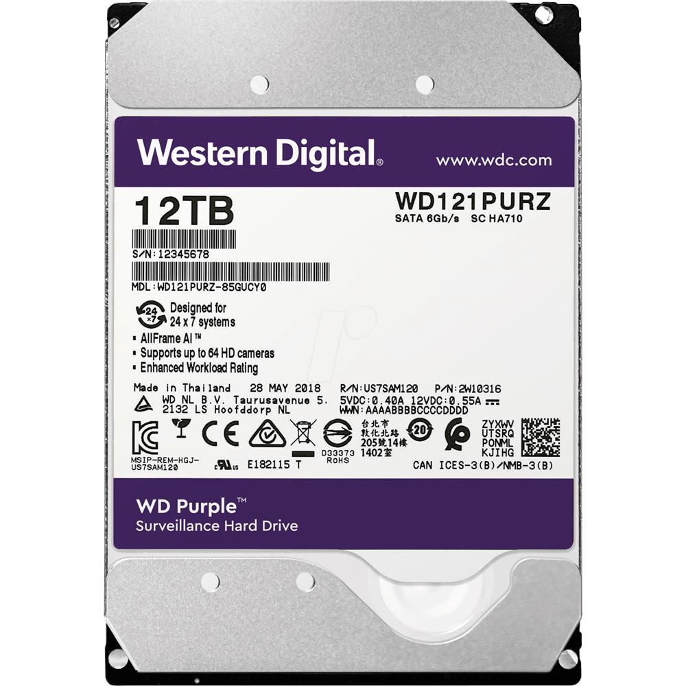 Eladó Már csak volt!!! 12TB 3.5" HDD SATA3 Western Digital Purple 256MB 7200RPM - olcsó, Új Eladó Már csak volt!!! - Miskolc ( Borsod-Abaúj-Zemplén ) fotó