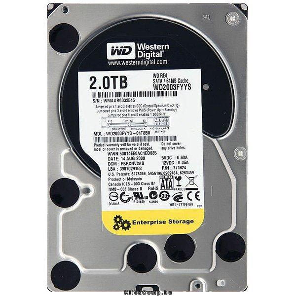 Eladó Már csak volt!!! Western Digital 3,5" 2000GB belső SATAII 7200RPM 64MB Raid Edition 4 WD2003FYYS - olcsó, Új Eladó Már csak volt!!! - Miskolc ( Borsod-Abaúj-Zemplén ) fotó