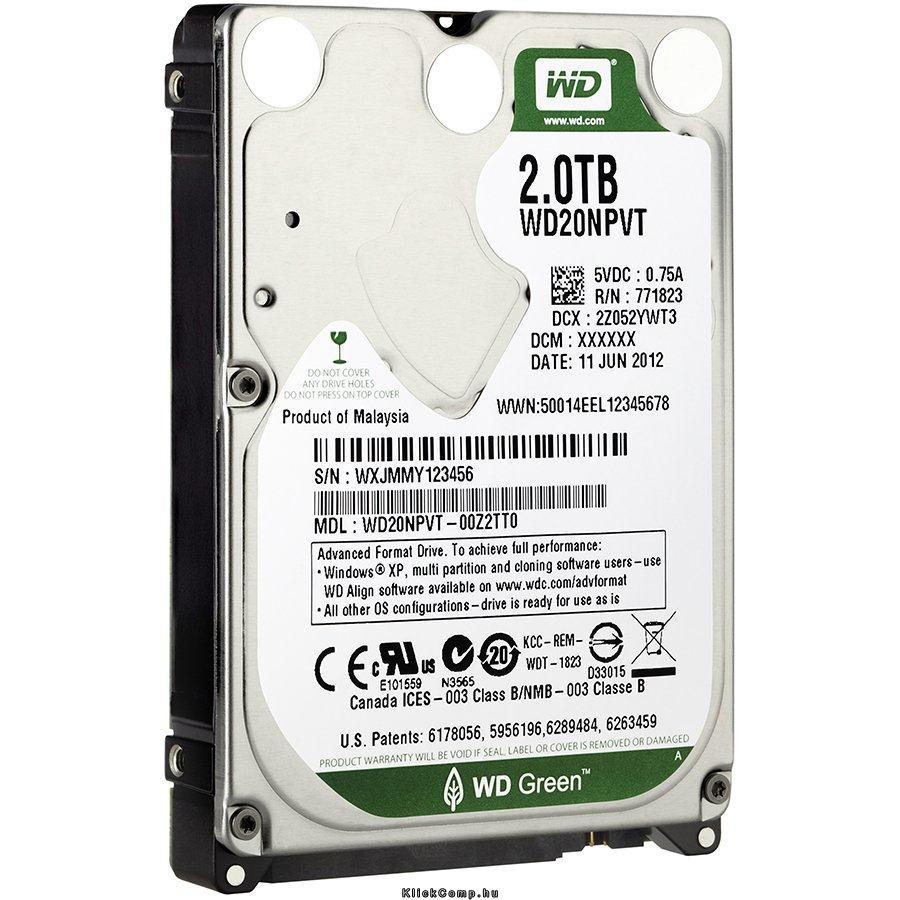 Eladó Már csak volt!!! Western Digital WD20NPVT 2TB 2,5" Notebook 5400rpm, 8 MB puffer, SATA-300 - Gree - olcsó, Új Eladó Már csak volt!!! - Miskolc ( Borsod-Abaúj-Zemplén ) fotó