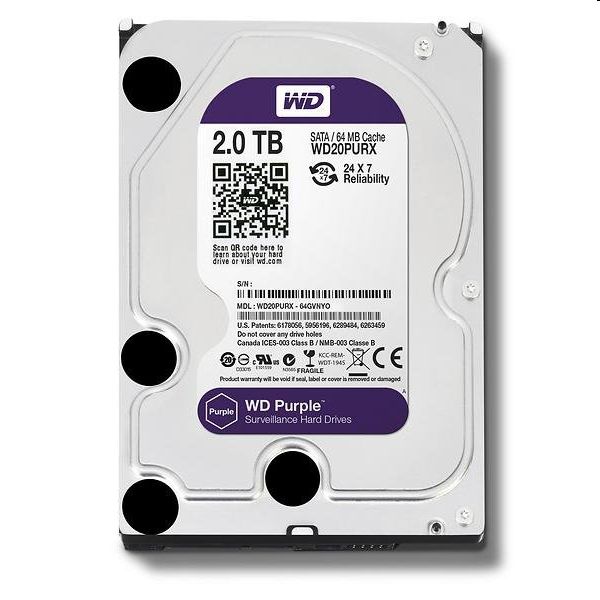 Eladó Már csak volt!!! 2TB 3,5" HDD SATA3 Western Digital Purple HDD 64MB 5400RPM - olcsó, Új Eladó Már csak volt!!! - Miskolc ( Borsod-Abaúj-Zemplén ) fotó