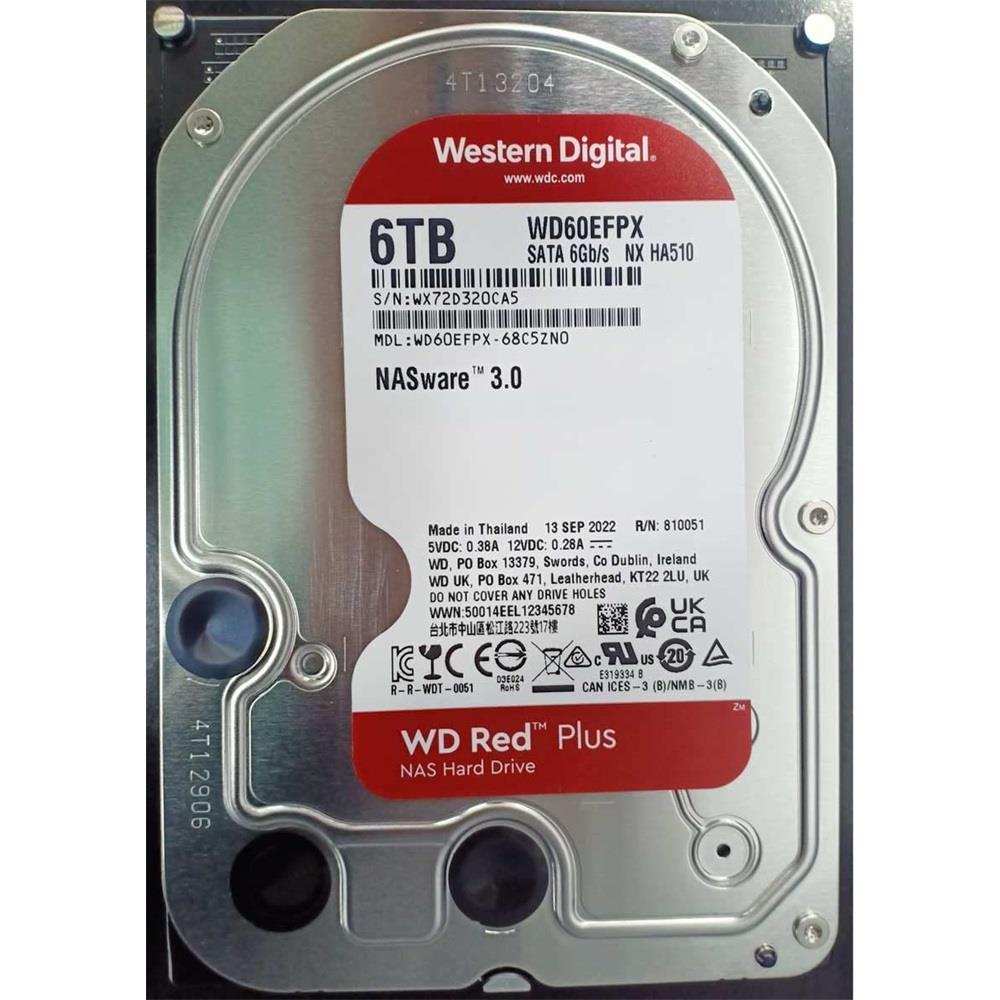 Eladó 6TB 3,5" HDD SATA3 Western Digital Caviar Red Plus - olcsó, Új Eladó - Miskolc ( Borsod-Abaúj-Zemplén ) fotó