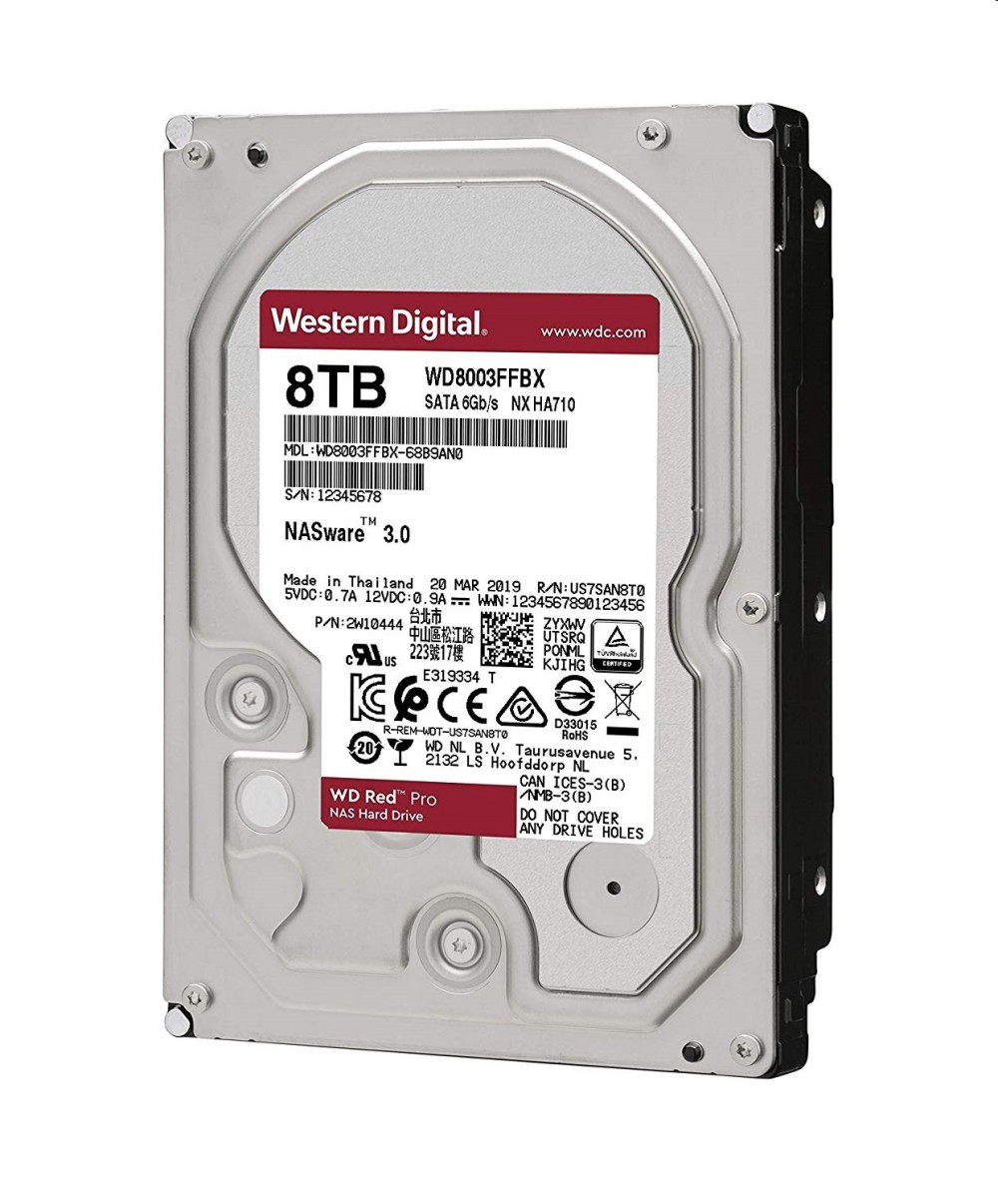 Eladó 8TB 3,5" HDD SATA3 Western Digital RED PRO WD8003FFBX winchester 5 év - olcsó, Új Eladó - Miskolc ( Borsod-Abaúj-Zemplén ) fotó