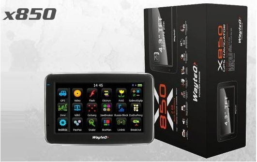 Eladó Már csak volt!!! Wayteq PNA 4.3" WAYTEQ x850 4GB szoftver nélküli navigáció - olcsó, Új Eladó Már csak volt!!! - Miskolc ( Borsod-Abaúj-Zemplén ) fotó