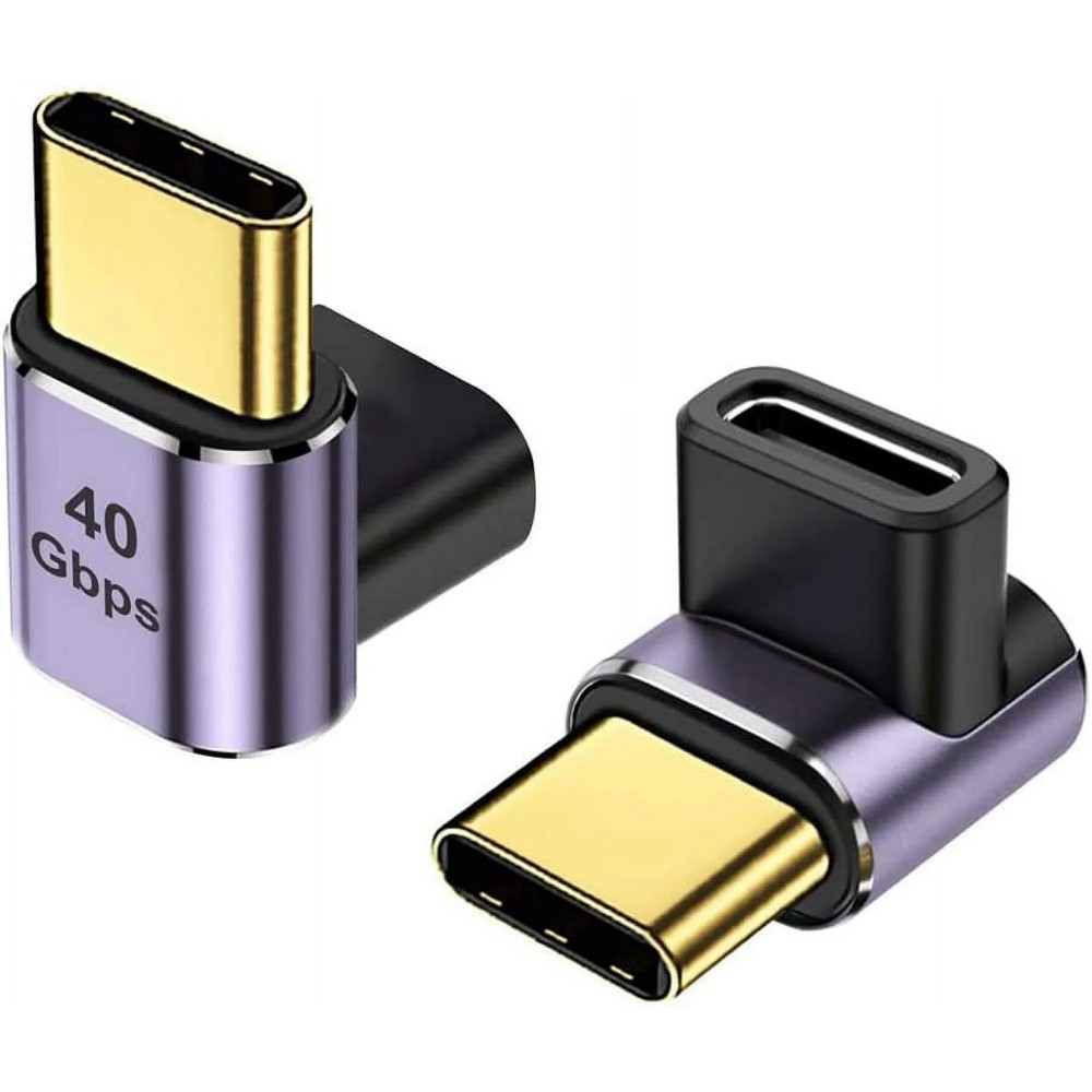 Eladó Adapter USB Type-C - Type-C apa-anya csatlakozó 40Gbps USB3.2 90 fok - olcsó, Új Eladó - Miskolc ( Borsod-Abaúj-Zemplén ) fotó